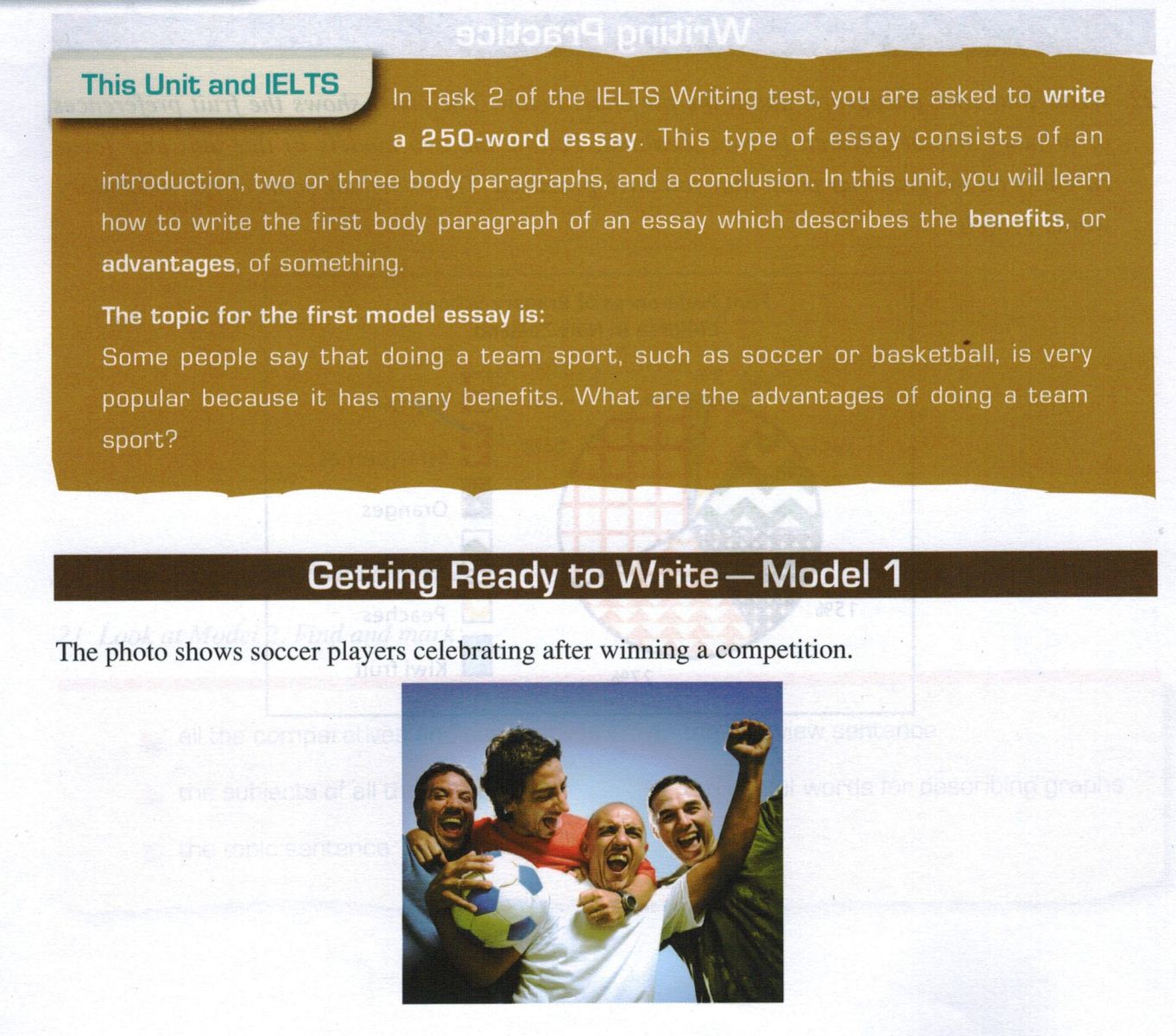 Lessons for IELTS Writing: SPORT