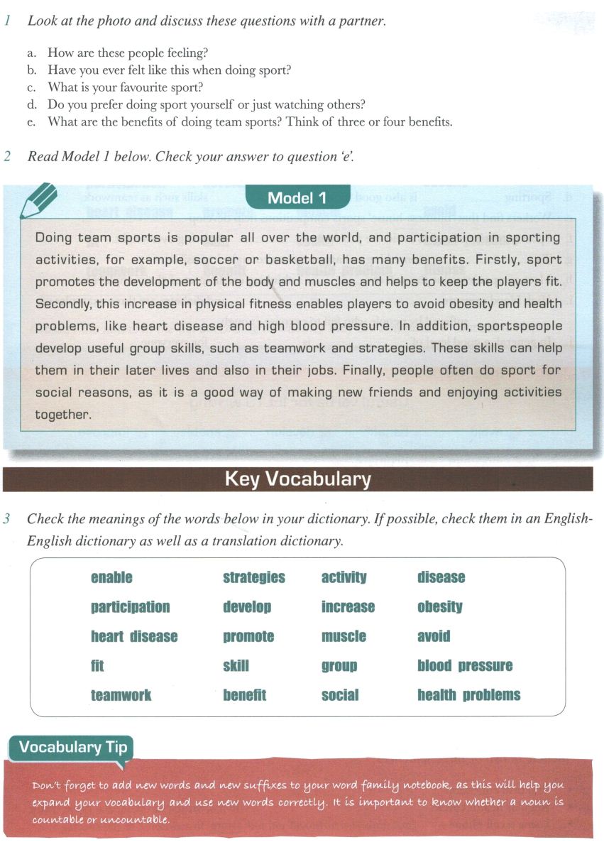 Lessons for IELTS Writing: SPORT
